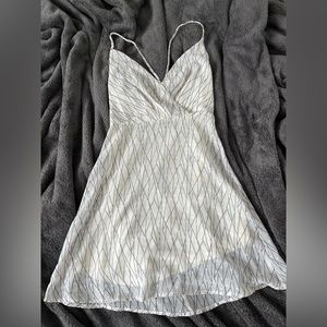 She and Sky white printed mini dress in Size M